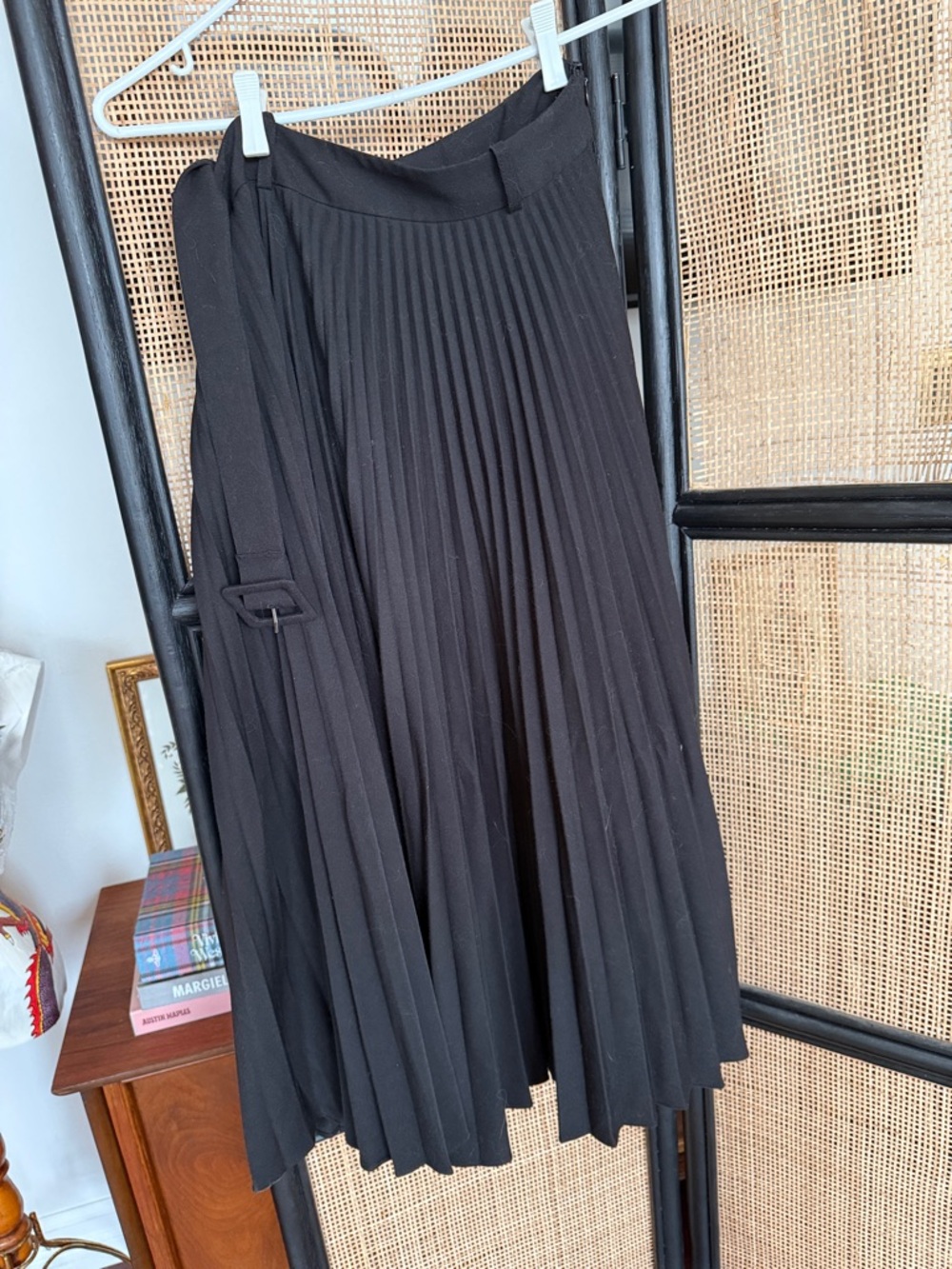 Zara Black Pleated Circle Skirt